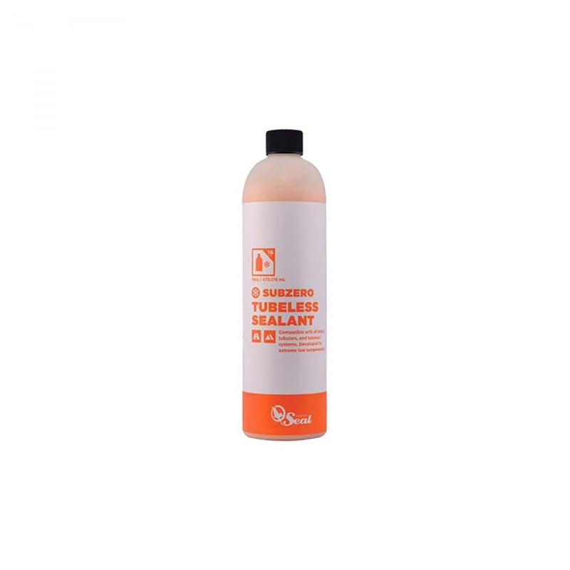 Orange Seal - Subzero Formula Tubeless Bike Tire Sealant | Effective Down to -20 Fahrenheit | for Fat Bike, MTB, Road, CX and Gravel Bicycle Tires | 16oz Refill